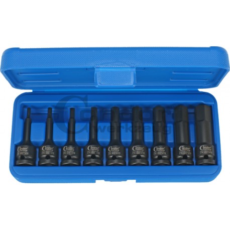 Serie 9 bussole impact 1/2" con inserto esagonale 4-19 mm 
