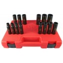 Serie 14 bussole impact 1/2" prolungate bocca esagonale