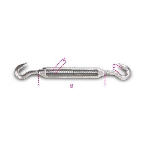 TENDITORI 2 GANCI INOX M6