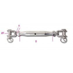 TENDITORI TUBO 2 FORC. INOX M5