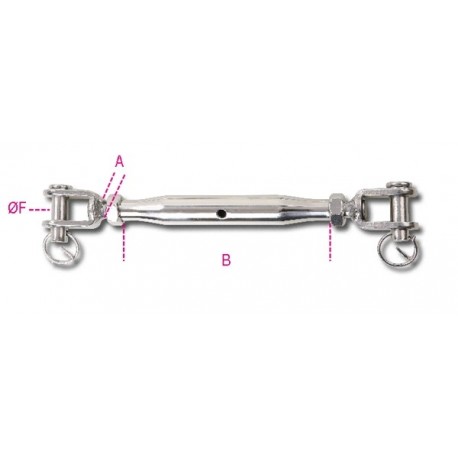 TENDITORI TUBO 2 FORC. INOX M1